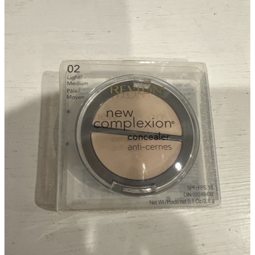 X2 Revlon New Complexion Concealer- Anti Cernes LIGHT MEDIUM 02. NIB